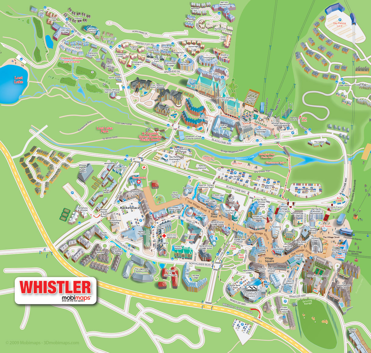 whistler village map