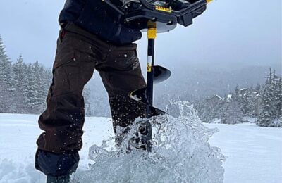 Auger Drill on the Ice