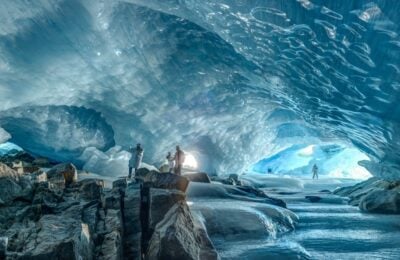 Light Inside Ice Cave